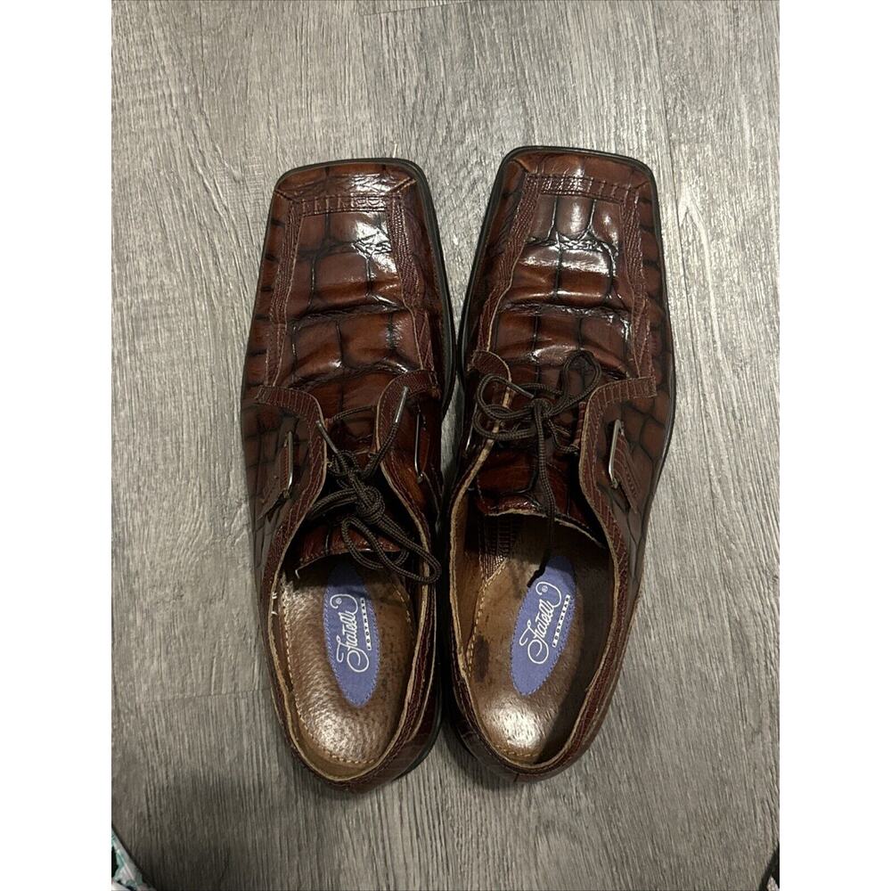 Fratelli Footwear Leather Shoes Men's Size 10M Brown Square -toe